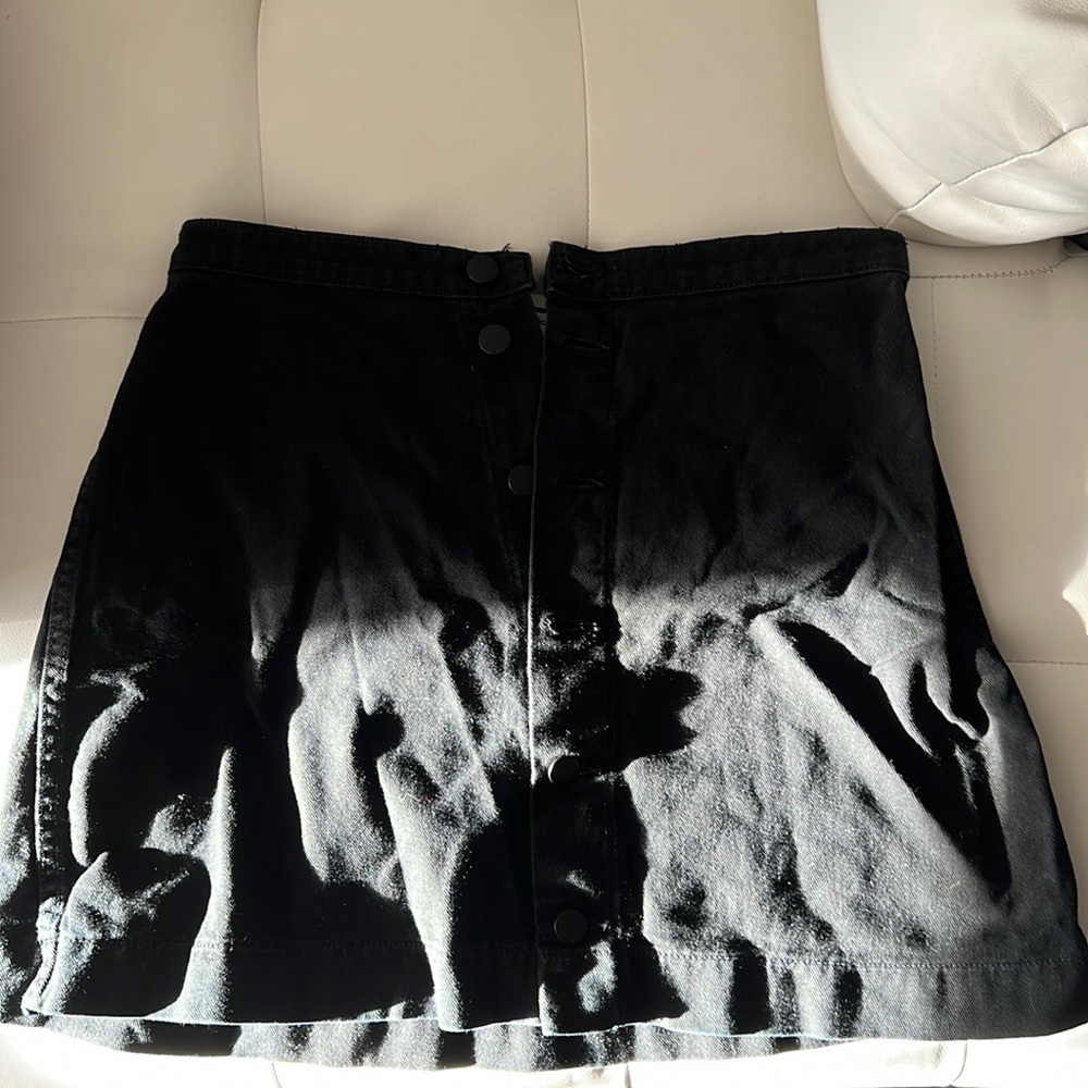 American apparel black denim skirt